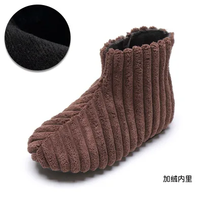 brown-velvet Новинка года; сезон осень-зима; зимние сапоги на высоком каблуке; удобная теплая бархатная детская повседневная обувь; хлопковая обувь на мягкой подошве - Цвет: brown-velvet