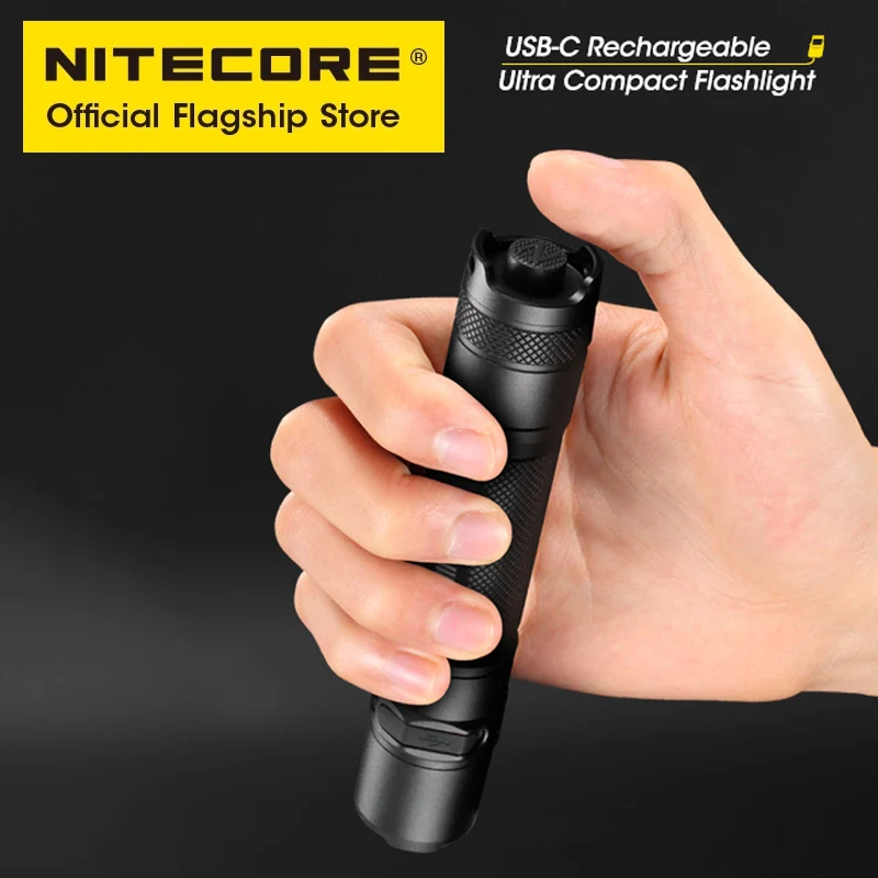 NITECORE USB 충전식 손전등, 강력한 야외 라이딩 야간 낚시, 매우 밝은 휴대용 LED 손전등, 18650 배터리, MH11