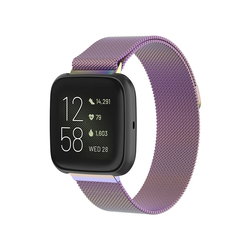 Миланская петля ремешок для fitbit Versa2 Lite металлический ремешок для часов Браслет для Fitbit Versa Lite 2 Аксессуары Магнитный Correa