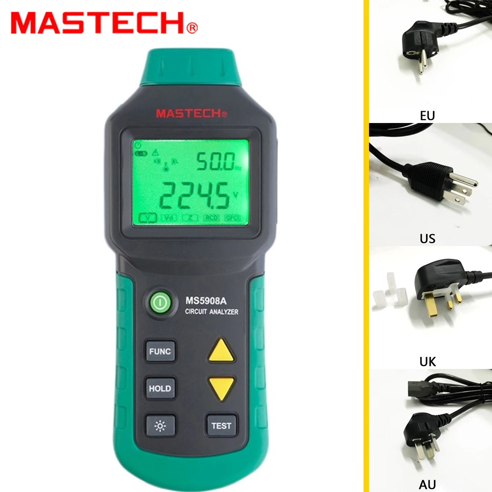 Анализатор цепи тестовый er Mastech Ture RMS сравнил w/IDEAL Sure test EU US UK AU тест розетки er 61-164CN 110V или 220V