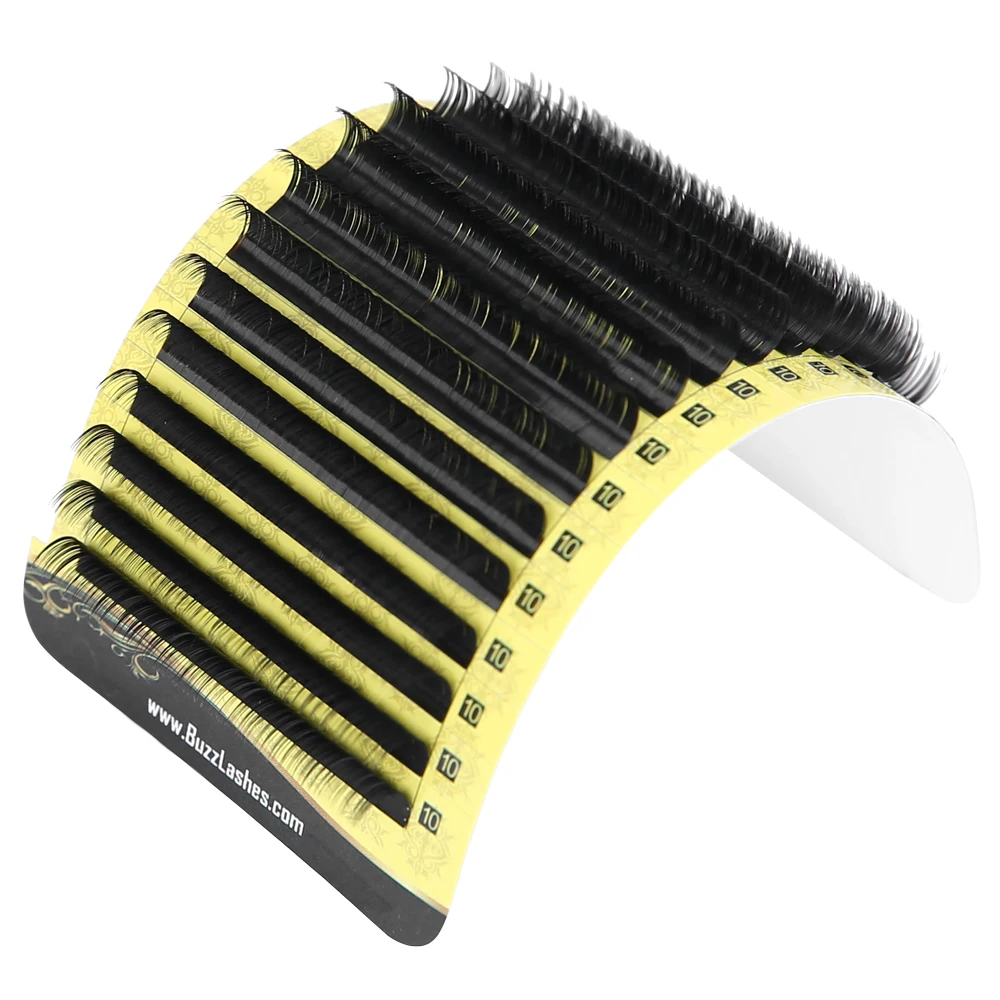 Новые Buzz Lashes темно-черные шелковые Индивидуальные ресницы для наращивания, натуральные ресницы из искусственной норки, легкие объемные мягкие ресницы для наращивания