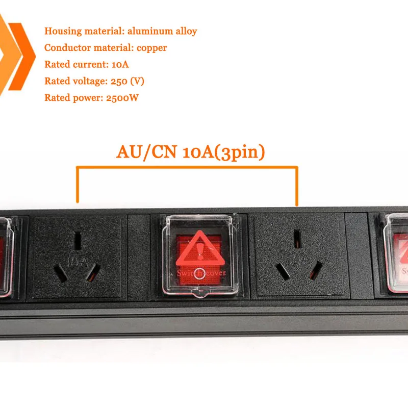10 А 250 В розетка AU 4AC розетка AU с автономным переключателем защита от перегрузки/молнии многофункциональная розетка-удлинитель PDU