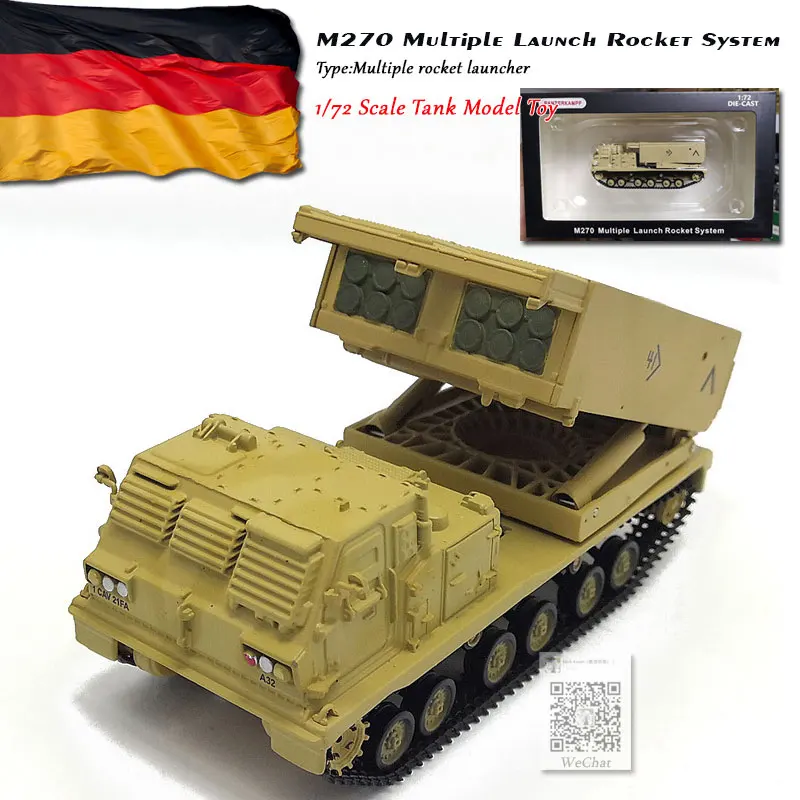 Цвет: желтый 5 шт./партия Panzerkampf 1/72 масштаб военная модель игрушки M270 несколько запуска ракета системы литья под давлением металлический Танк модель игрушки - Цвет: Цвет: желтый