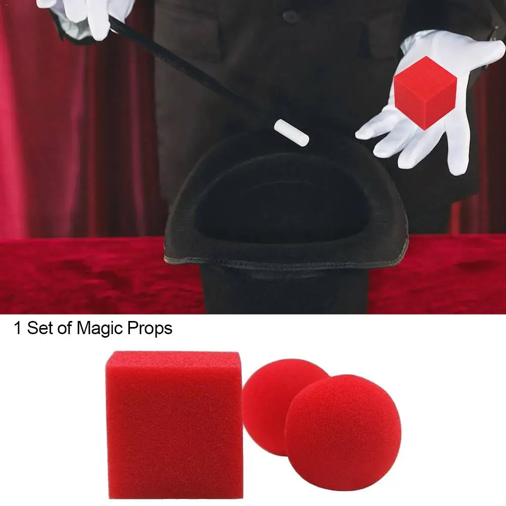 Волшебная губка мяч два круга один квадратный супер эластичный губка детская Волшебные проекты игрушка высокое качество красный - Цвет: Red