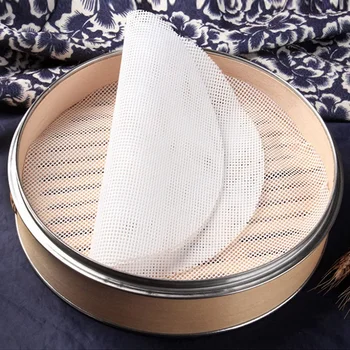 

10Pcs 10 Inch Non-Stick Silicone Steamer Inner Liner Net Pad Pot Pad Bun Dumplings Baked Pastry Dessert Grid Pad
