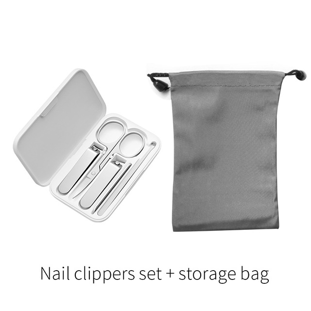 Mijia Stainless Steel Nail Clippers Set Trimmer Pedicure Care Clippers Earpick Nail File Professional Beauty Tools