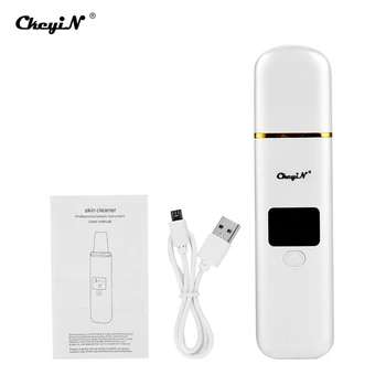 

CkeyiN Digital Ultrasonic Face Cleaner Skin Scrubber Ultrasound Vibration Massager Ultrasound Peeling Clean Tone Lift Scrubber