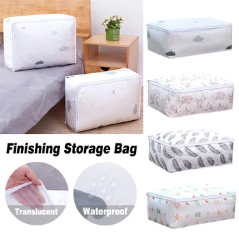 

Foldable Storage Bag Flamingo Print Clothes Blanket Quilt Organizer Storage Bag Cloud Transparent Travel Luggage Y9Y090A32