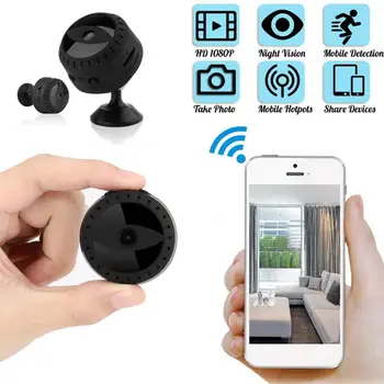 

New Mini 1080P HD 150 Degrees Wide Angle 1080P HD Wireless WiFi Mini Camera Infrared Night Vision Security Camera Action Camera