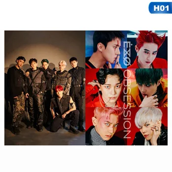 

1Pcs EXO New Album OBSESSION Mini Diary Notebook Stationery Handbook Memo Notebooks Writing Supplies Fan Gift