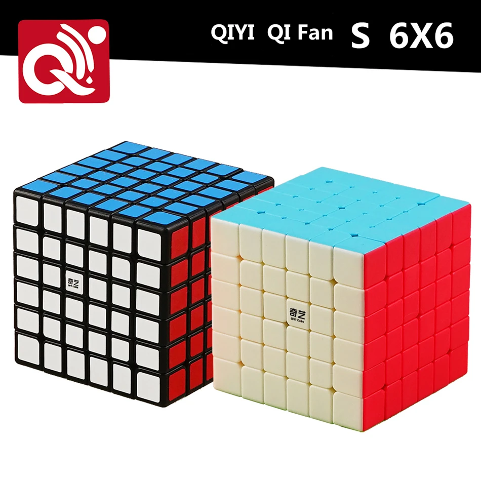 Qiyi кифан S2 6x6 Скорость цветной кубик рубик черный магический куб