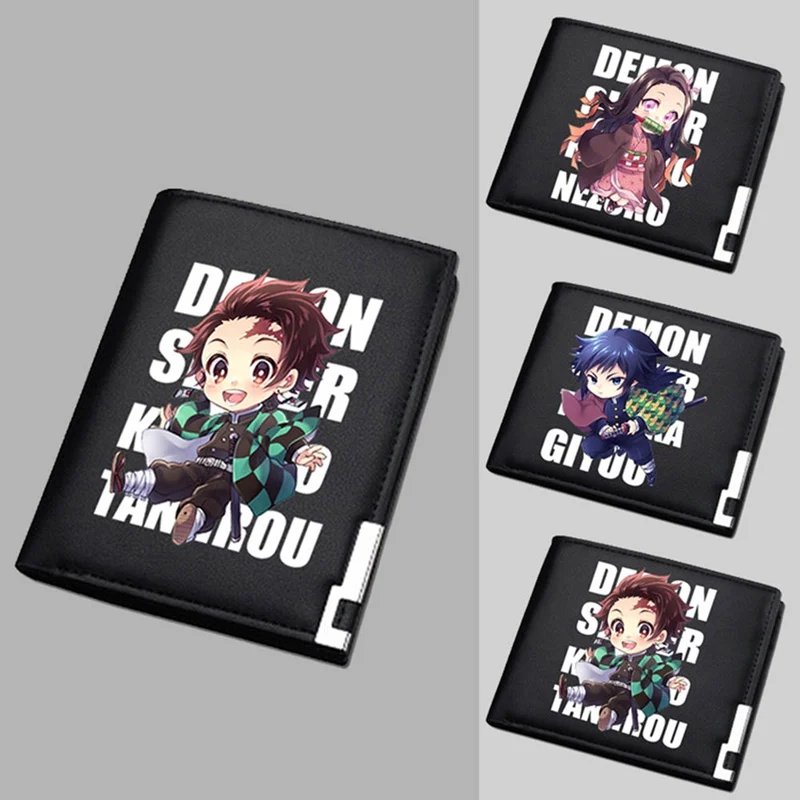 Аниме кошельки Demon Slayer: Kimetsu No Yaiba Kamado Tanjirou кошелек для косплея держатель для карт бумажник на подарок