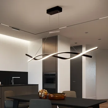 

Modern creative aluminum silicone LED chandelier Living room bedroom study dining room lamp Business & office Lighting fixtures