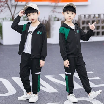 

2020 autumn spring Clothing Set Boys Clothes Jacket Zipper Kids Hoodies Pants Kids Tracksuit For boys Clothing Sets Sport 3-Suit