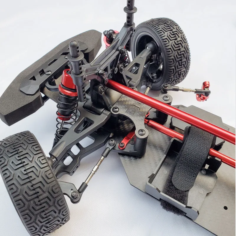 SoloGood 1:10 Plus Universal RC Car Racing Off-Road Rally Frame Carbon Fiber Metal Differential for TAMIYA TT01 TT01E Car 4