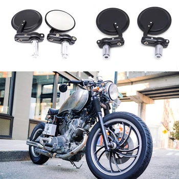 

Universal Motorcycle 7/8" Handle Bar End Oval Rearview Mirrors For Honda Yamaha Suzuki Sports Bike Street Fighter