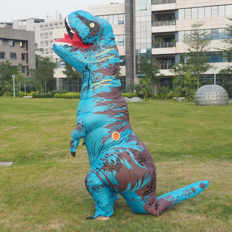Anime Cospaly Dinosaur Inflatable Willy Costume Adult Halloween Fancy Dress Full Body Suit Battery Fan Operated Inflating T Rex (8)