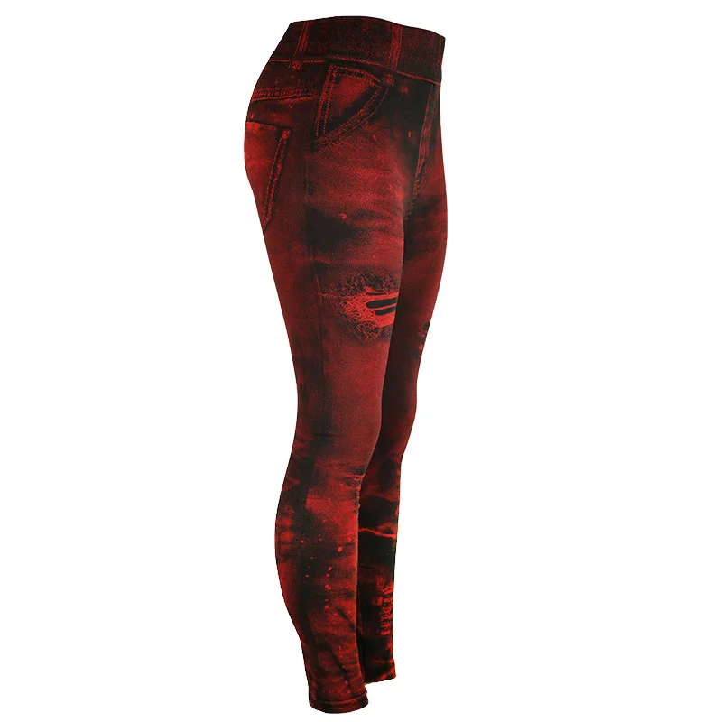 Высокая талия тренировки Леггинсы серый красный Модные женские высокие эластичные облегающие леггинсы базовые джинсы плюс размер 3XL карандаш брюки