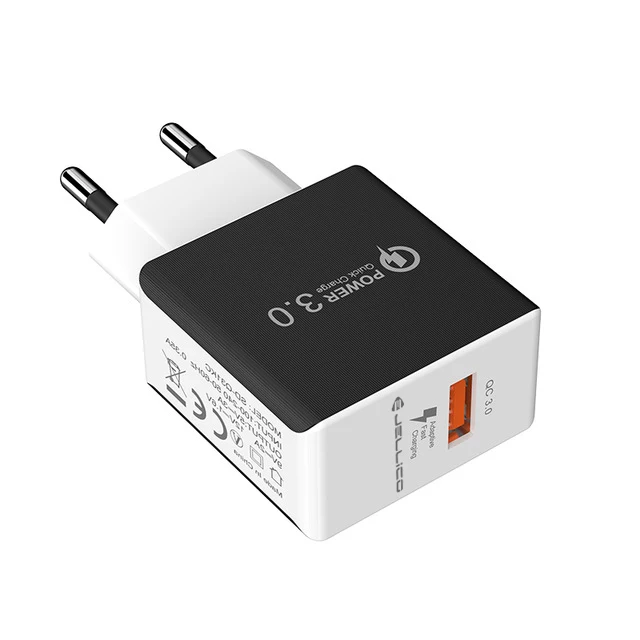 Black 18 Вт Быстрая зарядка 3,0 Быстрая зарядка для мобильных телефонов EU вилка настенное USB зарядное устройство адаптер для iPhone X samsung Xiaomi Redmi huawei зарядное устройство - Тип штекера: Black