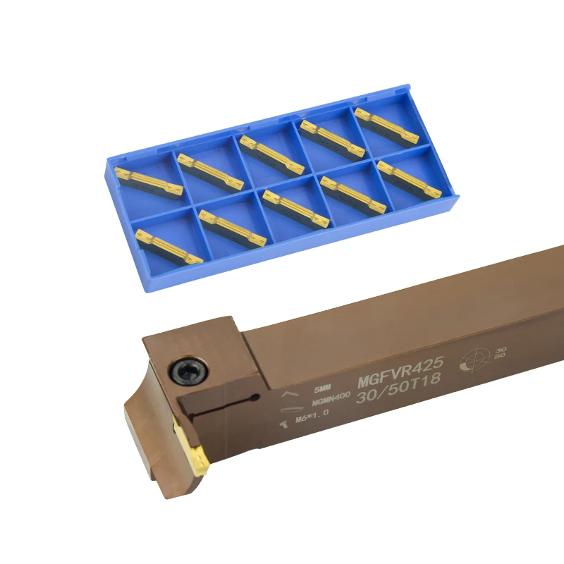 MGFVR MGFVR420 MGFVR425 spring steel 7-Shaped Face Groove Cutter Double Head Turning Tool Holder For Carbide Insert MGGN/MGMN4mm