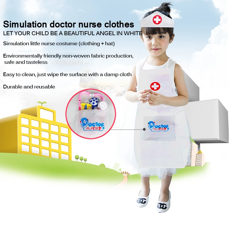 Simulation work Children Uniform Cross Coat Halloween Costume For Kids Cosplay Baby Girl Boy Toys Set Fancy Party birthday