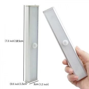 

PIR Motion Sensor Wireless AAA Battery PIR Motion Sensor LED Night Light Cabinet Infrared Motion Detector Wall Lamp warm white