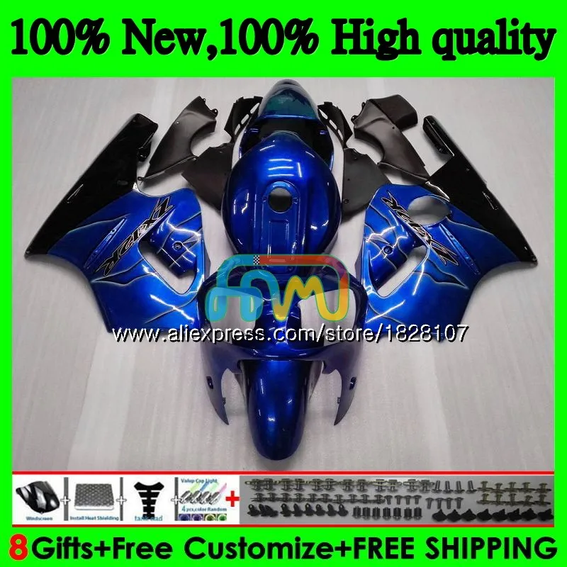 Инъекции для KAWASAKI ZX1200 ZX 12R 1200CC ZX-12R 23BS. 41 синий и пламя ZX12R 02 03 04 05 06 2002 2003 2004 2005 2006 обтекатели - Цвет: No. 1