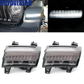 

LED New Daytime Running / Turn Signal Lights White DRL for Je ep Wrangler JL