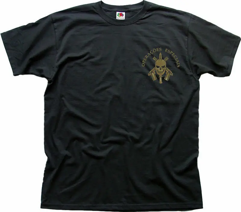 

BOPE Tropa De Elite Battalion black cotton t-shirt 01475 Short Sleeve Tee Shirt Free Shipping cheap wholesale