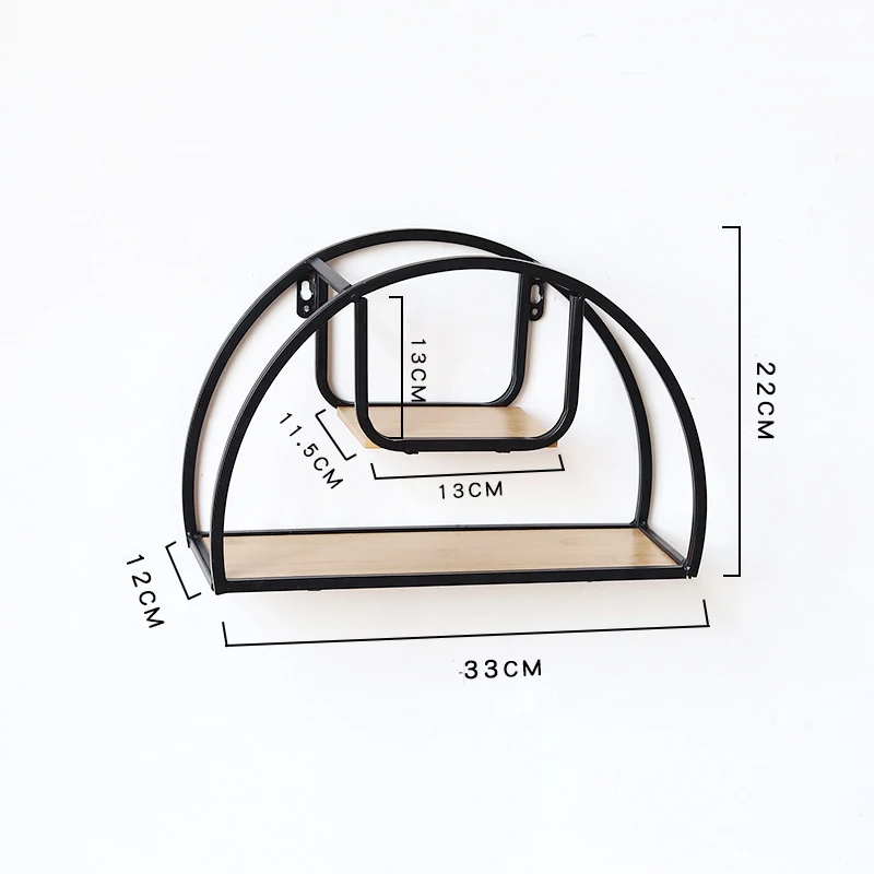 Металлическая настенная полка в скандинавском стиле, Настенная декоративная полка для гостиной, органайзер для хранения, настенная полка в скандинавском стиле - Цвет: model A