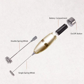 

Electric Milk Frother Drink Foamer Whisk Mixer Stirrer Coffee Egg Beater Kitchen Small Kitchen Appliances