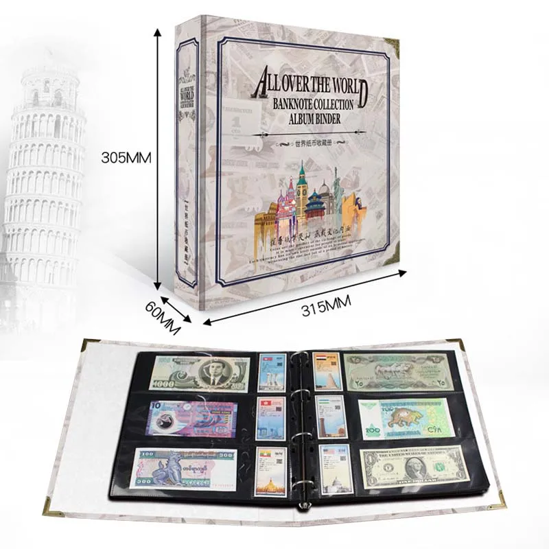 All Over The World Banknotes Collection Album Binder PCCB