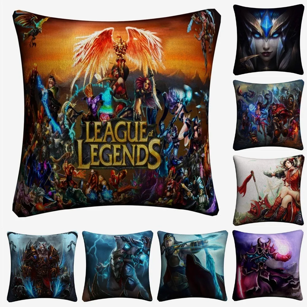 Декоративные наволочки LOL в виде героев видеоигр для дивана домашний декор чехол