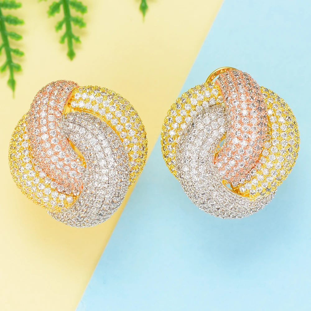 Эксклюзивные свадебные комплекты ювелирных изделий цветок форма кубического циркония индийские свадебные ожерелья серьги кольцо с изменяющимся размером комплекты украшений для женщин