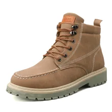 Новинка года; сезон осень-зима; мужские кроссовки; ботильоны с высоким берцем; Мужская обувь в стиле ретро; кожаные повседневные мужские ботинки; мужские повседневные Ботинки martin