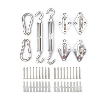 

Four Corners Shade Sails Stainless Steel Accessories Shade Accessories Are perfectfor Outdoor Courtyard Gardens(5mm)