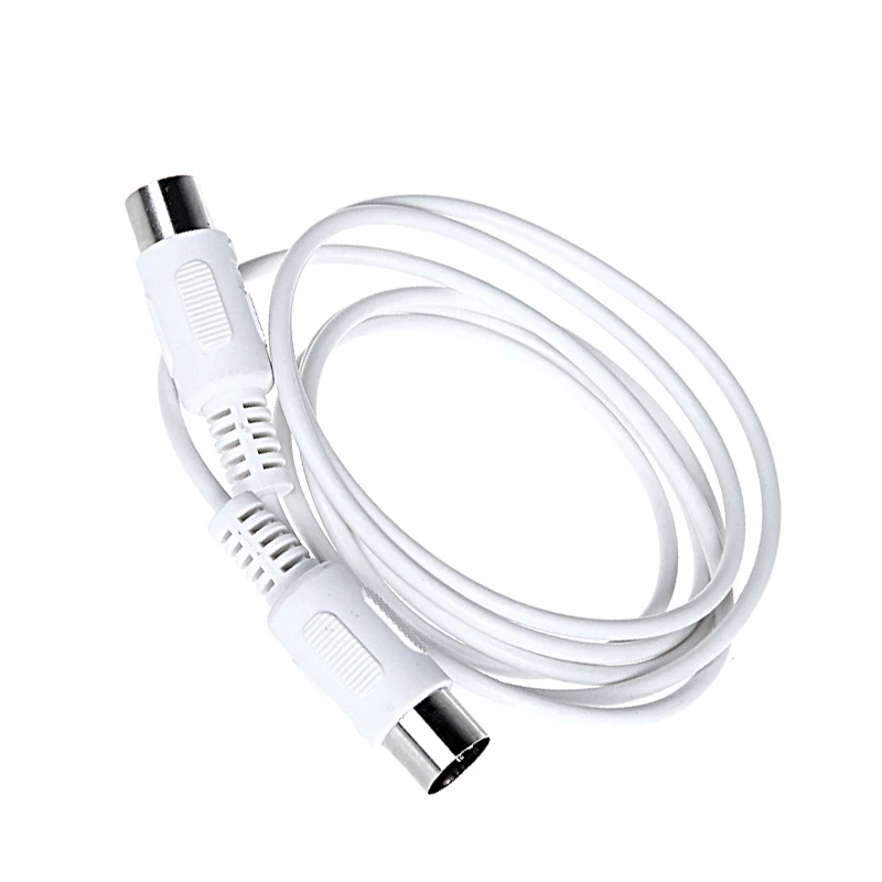 1,5 m/3M 5 штыревой соединительный кабель с 5-контактным штыревым MIDI Удлинительный кабель музыкальный миди кабель Медь аудиошнур для электронного фортепиано для влюбленных - Цвет: White 3m
