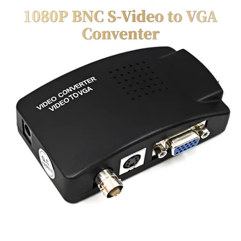 

BNC Converter VGA S-video to VGA Video Adapter Converter for Digital Hard Disk Video Recorder Computer Laptop to TV Projector
