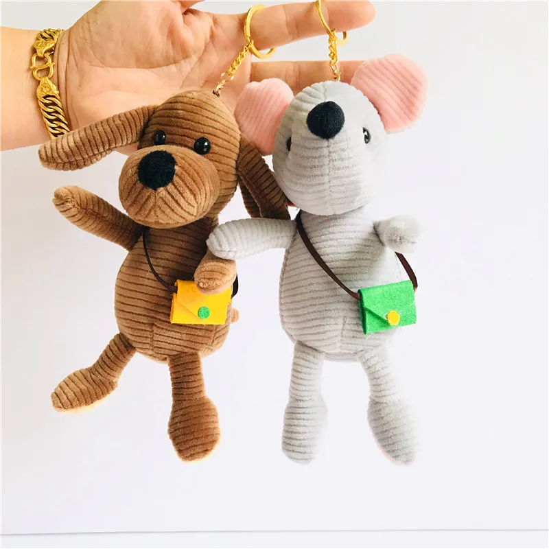 20 см детская утка, мышь Кролик Лягушка слон собака рюкзак мягкие милые Мультяшные игрушки животные плюшевые игрушки для детей в полоску