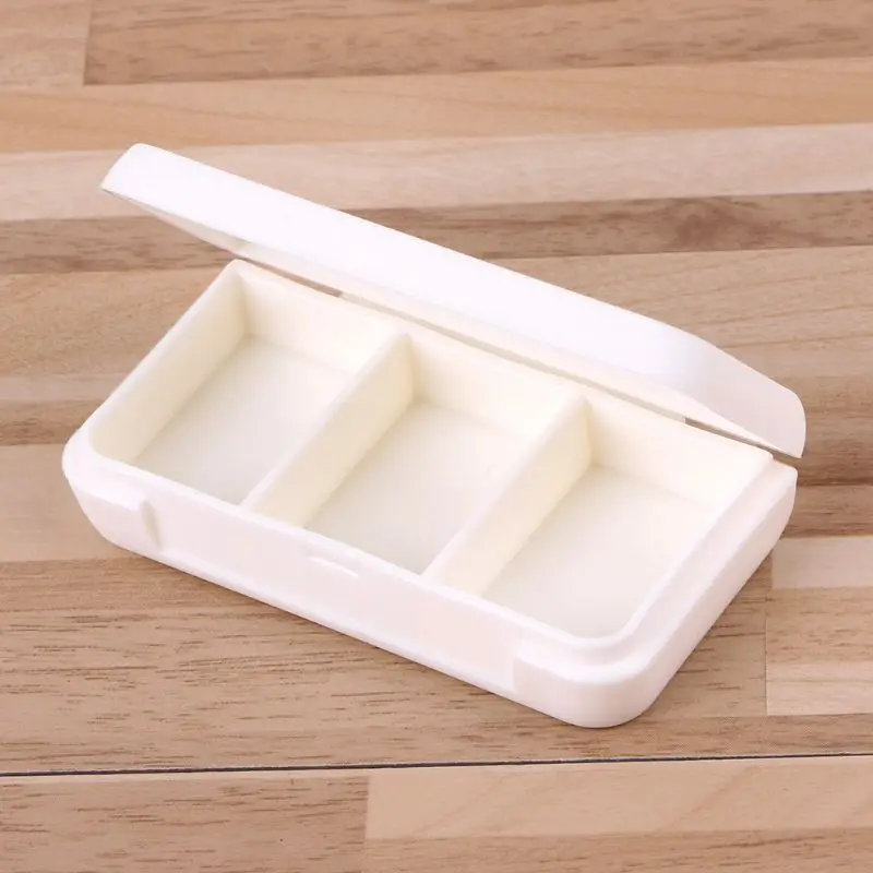 Mini 3 Grid Pill Box Medicine Tablet Storage Dispenser Organiser Container Tool