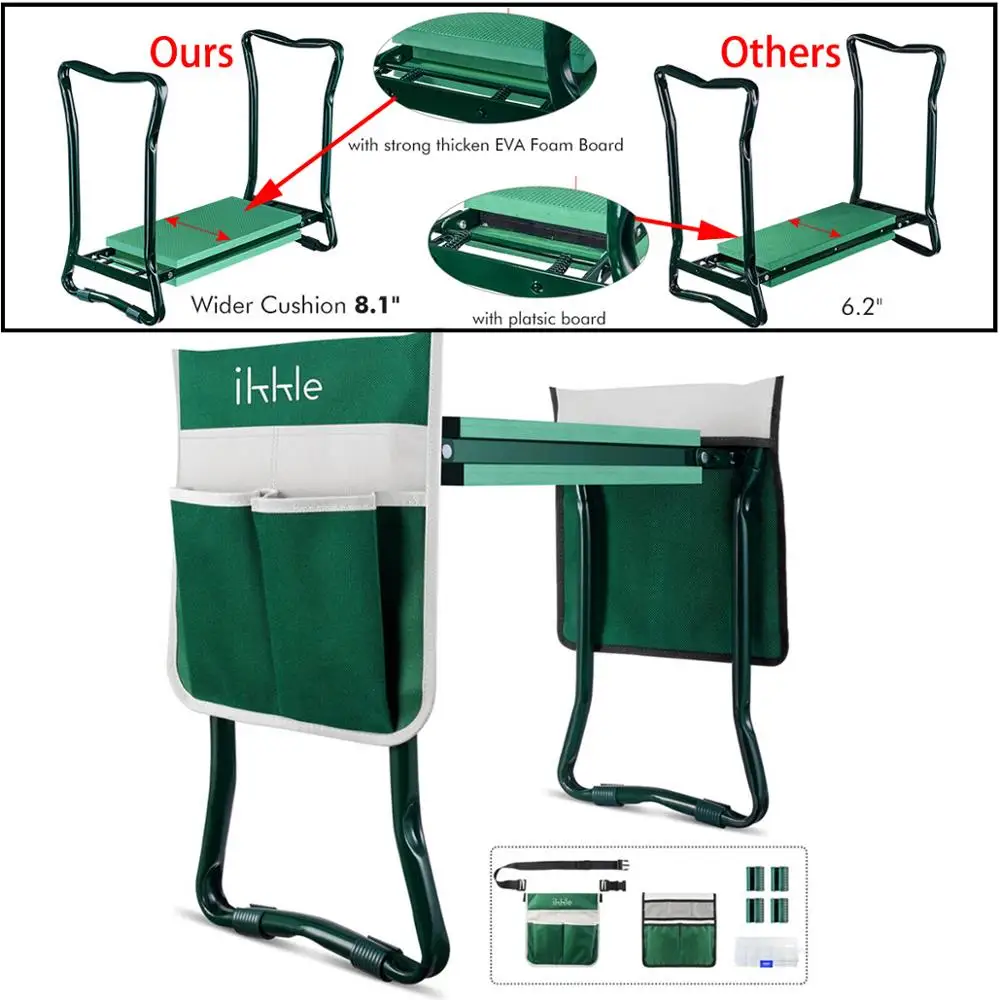 Garden Kneelers, Pads & Seats Garden Kneeler Seat Fold Portable Bench