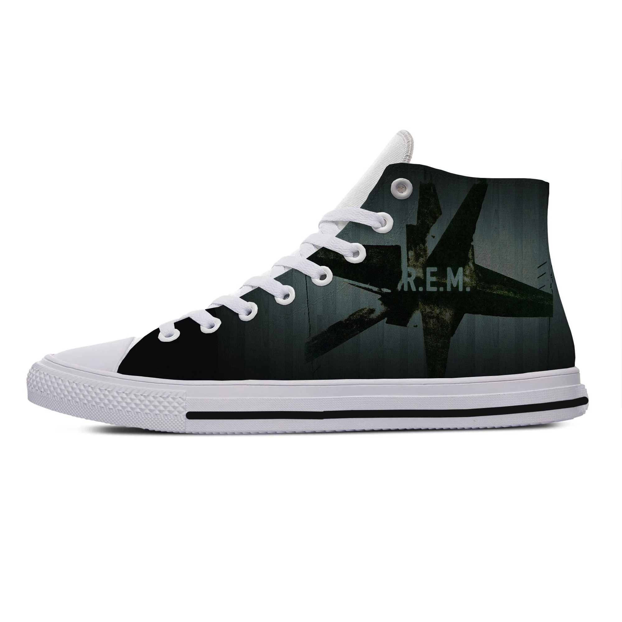 

2019 Hot New Summer R.E.M. Men's Shoes Fashion Rapid Eye Movement Rock Male Lightweight Breathable Top Comfortable Canvas Shoes