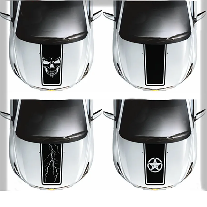 

Car Racing Modified Hood Engine Skull Sticker Bonnet Star Decal Vinyl Graphics for Chevrolet Cruze