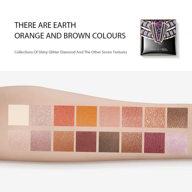 ZEESEA アイシャドウ New 16 Colors Egypt Eyeshadow Palette Holographic Shiny Matte Glitter Pigment Eye Shadow Pallete 4