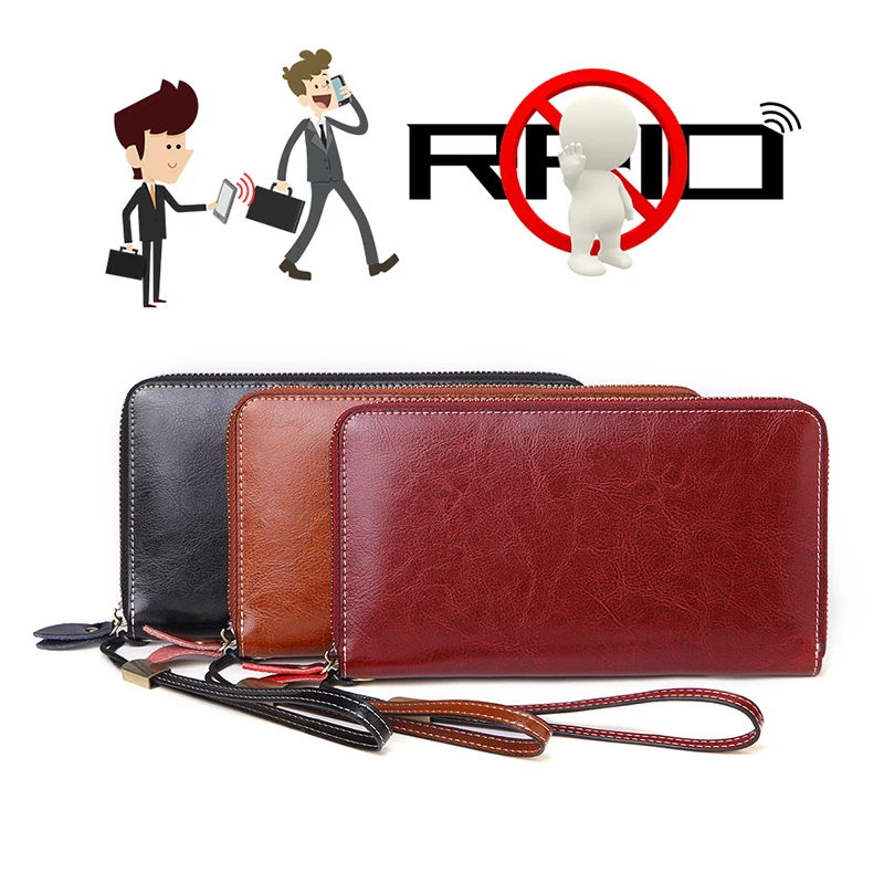 GFLV брендовые Бизнес Длинные кошельки для женщин Модный Браслет клатч RFID из