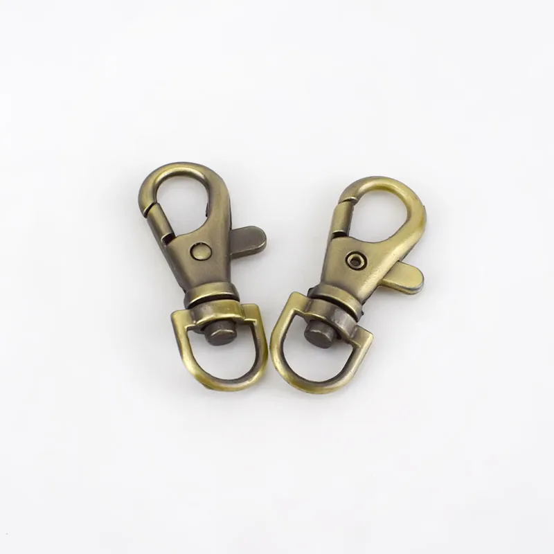 brass 10/20 штук eco-friendly металлическая скобы для кошелька кошачий собачий ошейник застежка-краб карабины для рюкзаки плечевой ремень цепочка для ключей - Цвет: brass