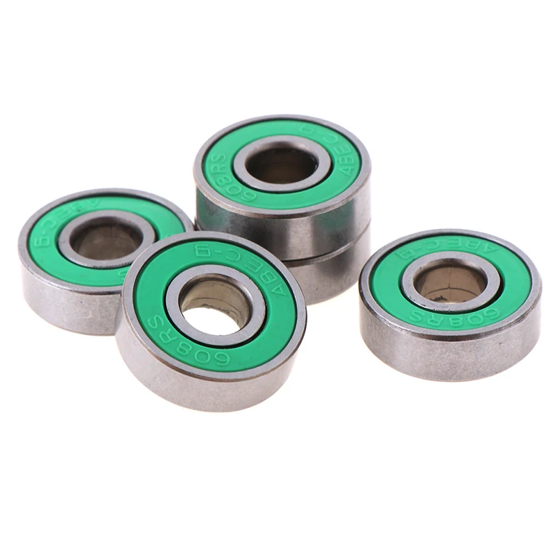 5x ABEC-9 608 2RS роликовые коньки подшипник колеса антикоррозийный скейтборд подшипник колеса красный герметичный 8x22x7 мм вал