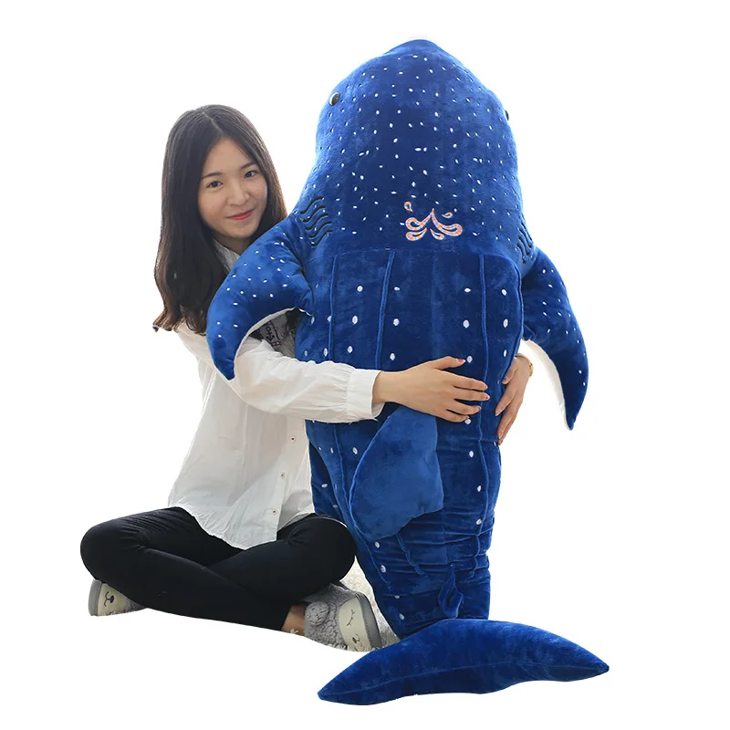 

50-120cm Blue/pink/gray large size Shark Plush Toys Big Fish Cloth doll Whale stuffed plush animals doll Children Birthday Gift
