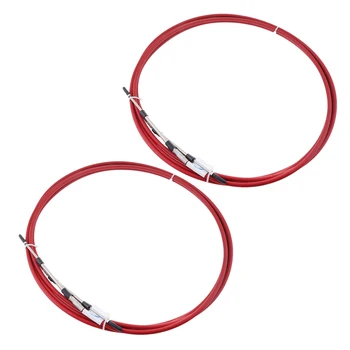 

2pcs Red 15 Ft Marine Control Lever Cable for Boat Engine Inboard Throttle