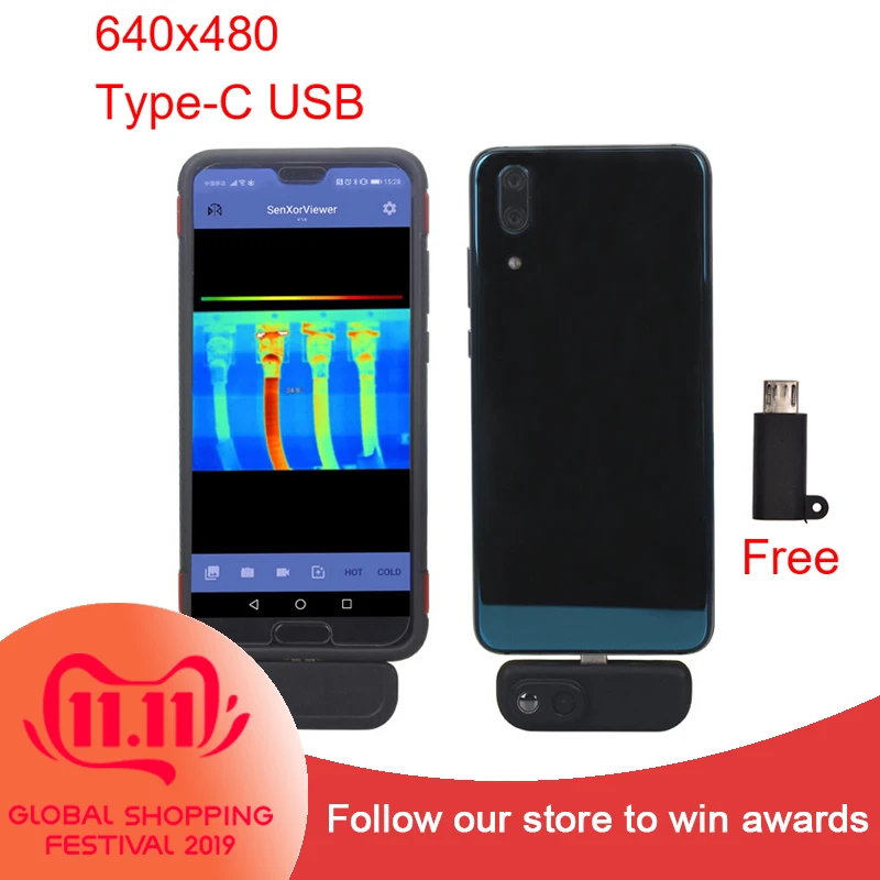 20 to 300 Degree HT-175 Hand-held Digital Infrared Thermal Camera Thermal Imaging Resolution 32X32 Infrared Thermometer